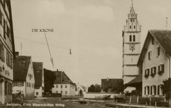 Die Krone Berkheim, Postkarte aus 1938