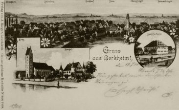 Die Krone Berkheim, Postkarte aus 1900